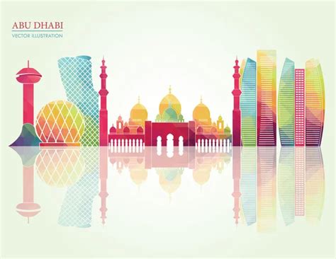 ᐈ Of skylines stock drawings, Royalty Free abu dhabi skyline vectors ...