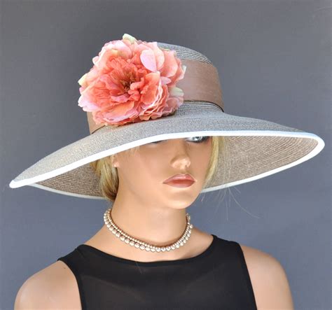 Wide Brim Straw Hat, Wedding Hat. Formal Hat, Kentucky Derby Hat, Garden Party Hat, Church Hat ...