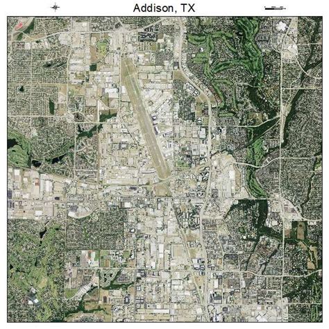 Aerial Photography Map of Addison, TX Texas