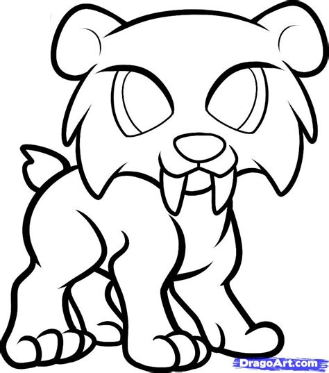 Saber Tooth Tiger Coloring Page at GetColorings.com | Free printable colorings pages to print ...