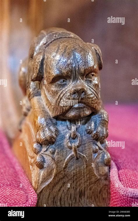 Dunblane Cathedral interior wood carvings, Dunblane, Scotland, UK Stock ...