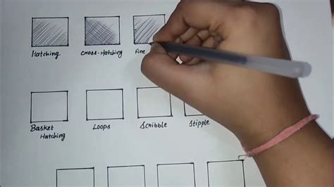 shading, hatching, cross hatching, stippling, scribbling - YouTube in ...