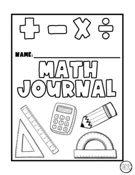 Math Journal Cover by Perfectly Practical Teaching | TPT