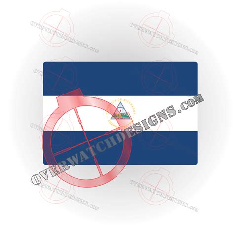 Nicaragua Flag Sticker - Overwatch Designs