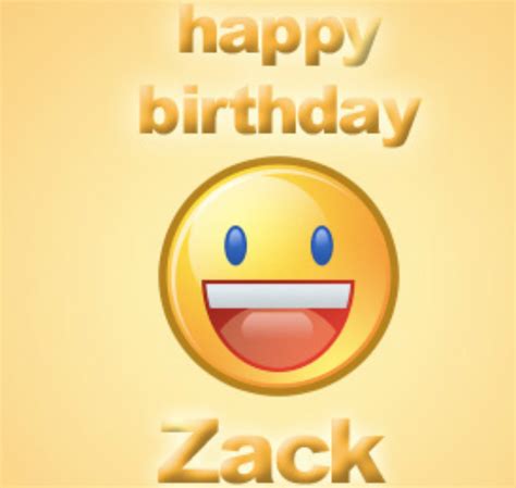 HAPPY BIRTHDAY ZACK - Michelles Comments