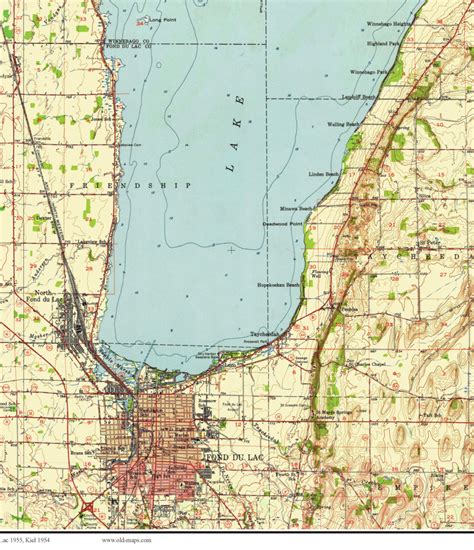 Lake Winnebago Ca 1960 Old Topographic Map USGS Custom | Etsy