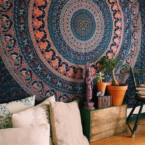 Plum & Bow Bohemian Mandala Wall Hanging Tapestry - RoyalFurnish.com