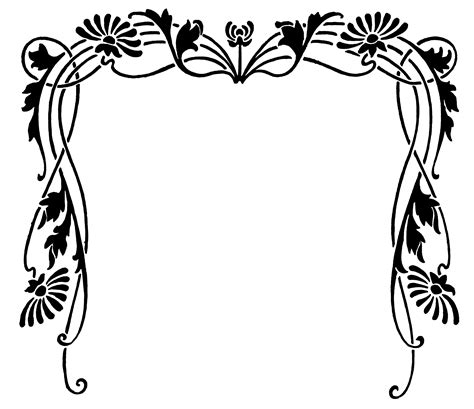 Art Nouveau border for embroidery | Art nouveau floral, Art nouveau pattern, Art nouveau