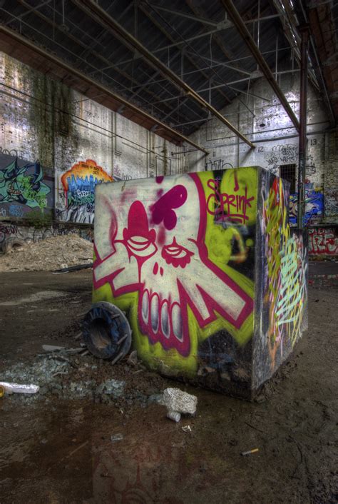 Warehouse graffiti | 3 shot HDR, taken in an abandoned wareh… | Flickr