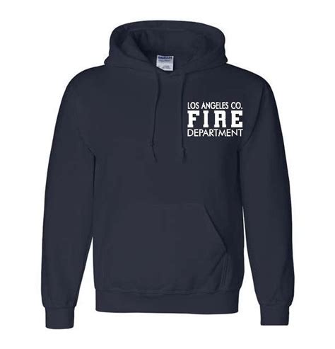 LACoFD EMBROIDERED BAR LOGO NAVY HOODED SWEATSHIRT