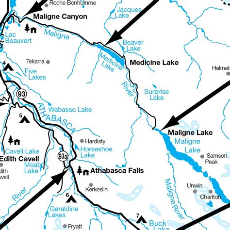 Jasper National Park - Points of Interest map by Parks Canada - Avenza ...