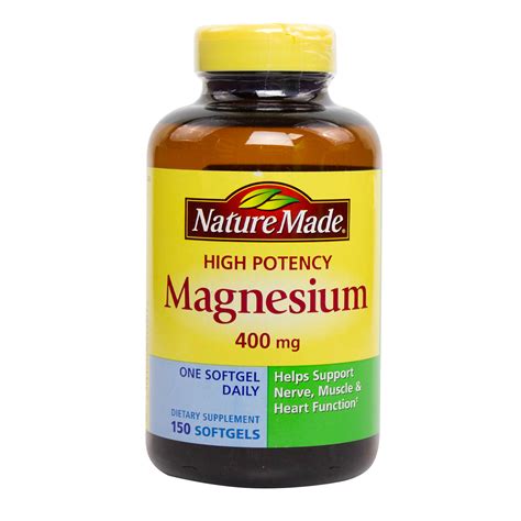 Nature Made Extra Strength Magnesium 400 mg - 180 Softgels FRESH, FREE ...