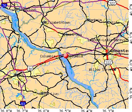 Columbia, Pennsylvania (PA 17512) profile: population, maps, real estate, averages, homes ...