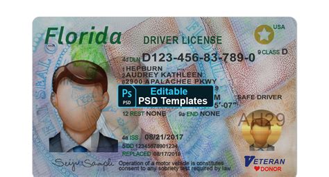 Florida Drivers License Psd Template - Buy Fake Id Photoshop Blank Drivers License Template ...