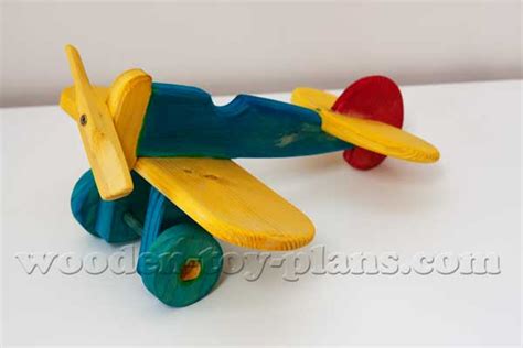 Wooden airplane plans fun project easy to make toy biplane