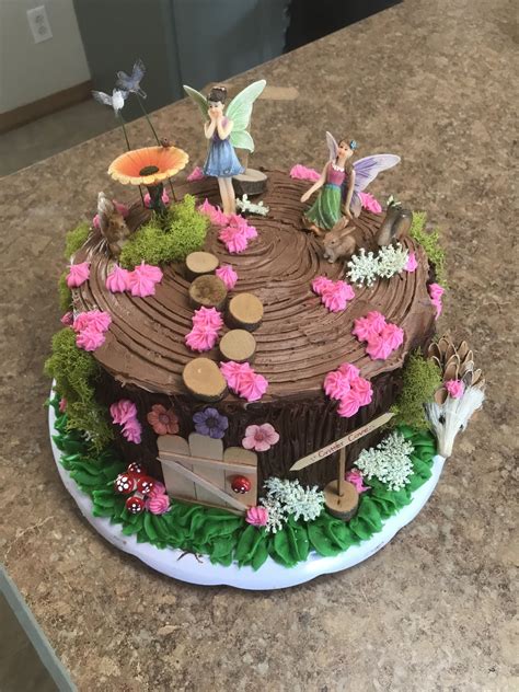 Woodland fairy birthday cake. | Fairy birthday cake, Woodland fairy cake, Fairy garden cake