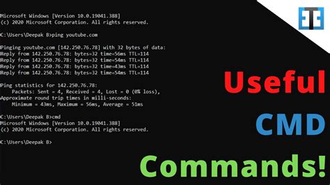 Useful CMD Commands to use your computer efficiently | Command Prompt - YouTube