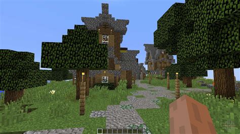 Old village in medieval style for Minecraft