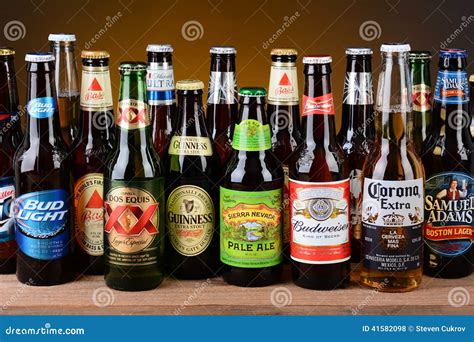 Variety Of Single Beer Bottles Editorial Stock Photo - Image: 41582098