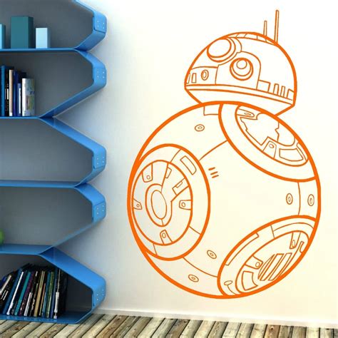 STAR WARS BB 8 DROID THE FORCE AWAKENS vinyl wall art sticker decal bb8 Removable DIY wall paper ...