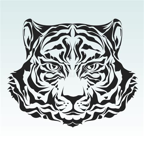 Tiger head silhouette stock vector. Illustration of pattern - 13474744