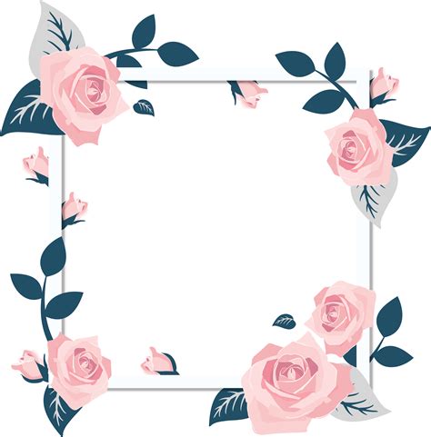 Floral frame PNG