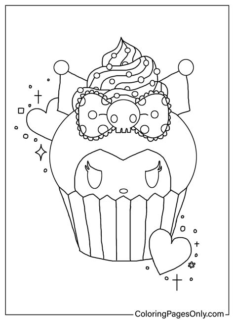 Cake Kuromi Coloring Pages - Free Printable Coloring Pages