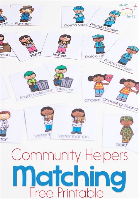 Community Helpers Matching Game | Community helpers preschool ...