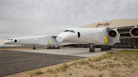 Stratolaunch, the world's largest plane, emerges from its hangar for ...