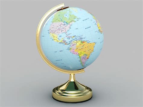 Earth Globe 3d model 3ds Max files free download - CadNav