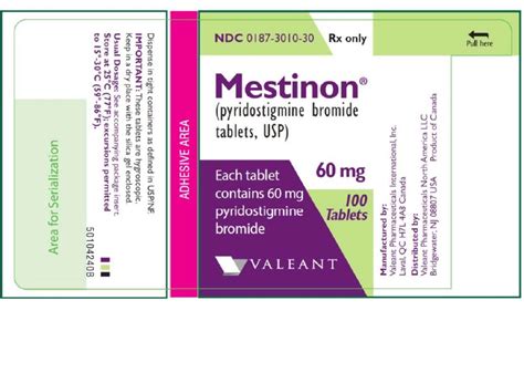 Mestinon - FDA prescribing information, side effects and uses