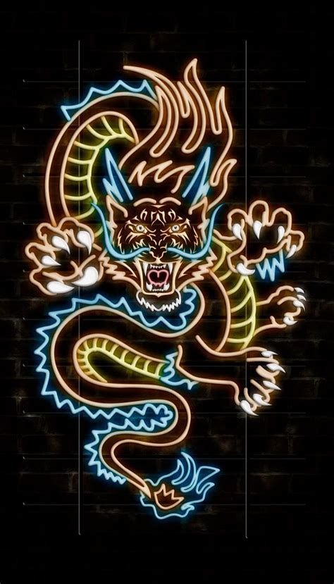 neon nights | Neon sign art, Dragon illustration, Neon art