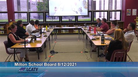 Milton School Board 2021-08-12 | LCATV