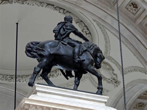 Equestrian statue of Duke of Wellington in London UK