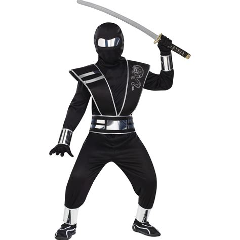 Boys Silver Mirror Ninja Halloween Costume