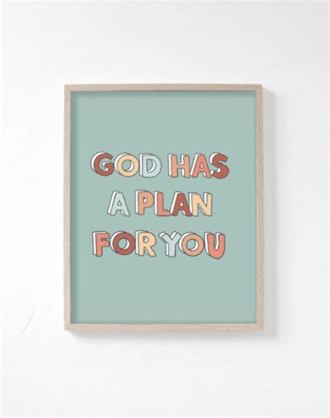 God Has A Plan For You Art Print 8x10 Digital Print | Etsy