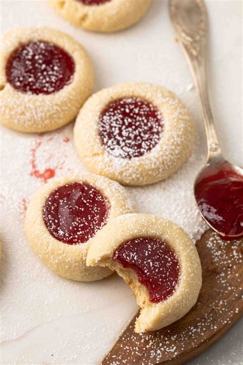 Almond Thumbprint Cookies with Jam | Recipe | Jam cookies, Jam thumbprint cookies, Thumbprint ...