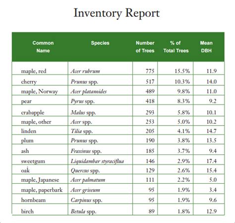 Inventory Report Template Word