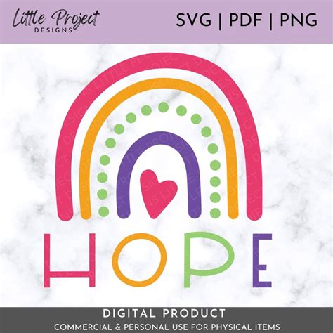 Hope Rainbow SVG Rainbow SVG Hope SVG Boho Rainbow Svg - Etsy UK