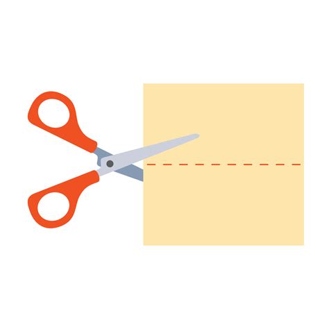 Drawing Of Cutting Paper With Scissors 13537053 Vector Art at Vecteezy