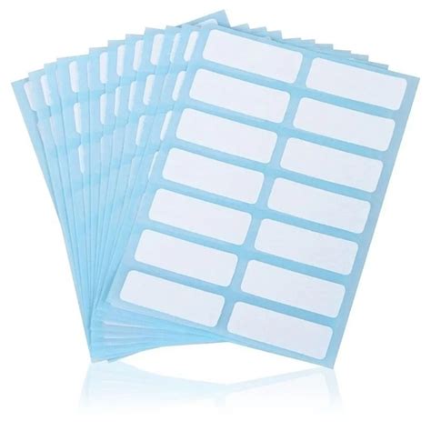 12Sheets Adhesive White Price Sticker Blank Note Sticker Name Number Tags Sticky Writable Labels ...