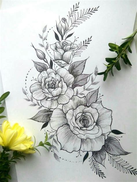 pinterest: nyaccc | Beautiful flower drawings, Pencil drawings of flowers, Flower tattoo drawings