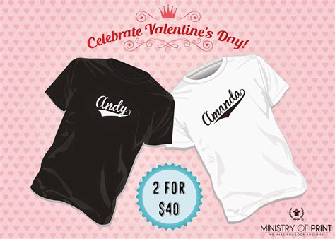 Valentine T shirts | Couple T-Shirt | Customised TShirt Printing