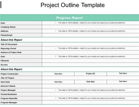 Premium Project Plan Outline Template (Word +PDF)