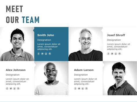 Meet the Team 10 PowerPoint Template