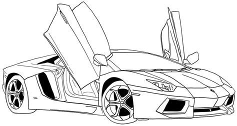 Sports car / Tuning #16 (Transportation) – Printable coloring pages