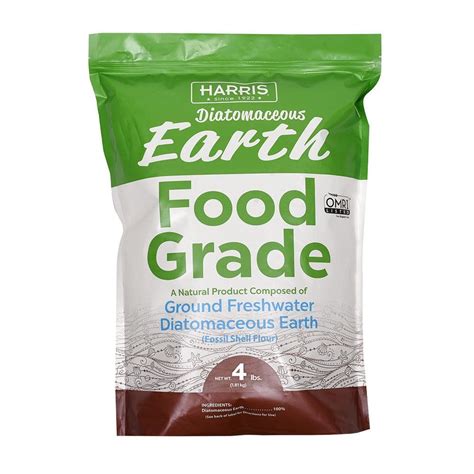 Harris 4 lbs. (64 oz.) Diatomaceous Earth Food Grade 100% DE-FG4 - The ...