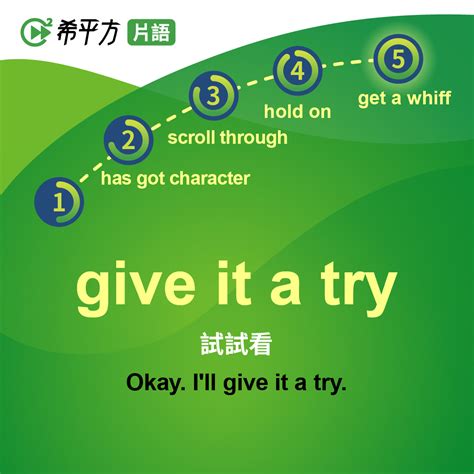 give it a try的意思