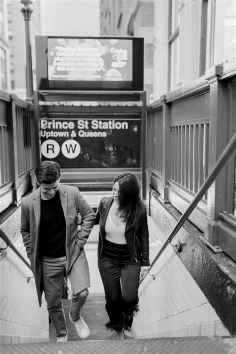 Romantic Rainy Soho Engagement Photos in New York