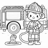 A Cute Firefighter coloring page  Download Print Or Color Online For Free sketch template
